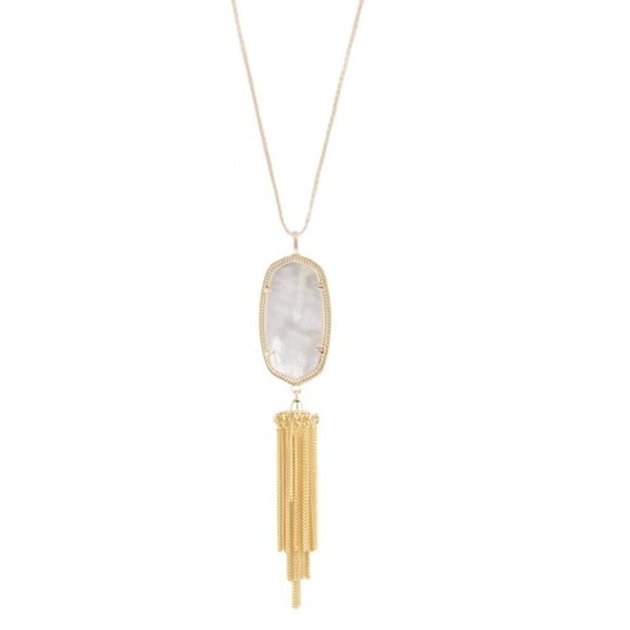 KENDRA SCOTT • Gold Rayne Mother Of Pearl Long Tassel Necklace - Picture 3 of 7